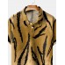 Tiger Texture Comfort Short Sleeve Polo Shirt