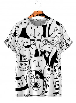 Men's Fashion New Pet Dog Print T-Shirt