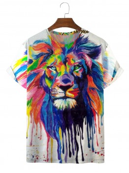 Men's Trendy Lion Print T-Shirt