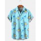 Men's Hawaiian Vacation Dinosaur Short Sleeve Shirt